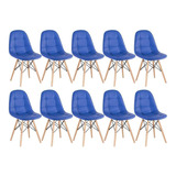10 Cadeiras Estofada Botão Eames Botonê Capitonê Cores Cor Do Assento Azul