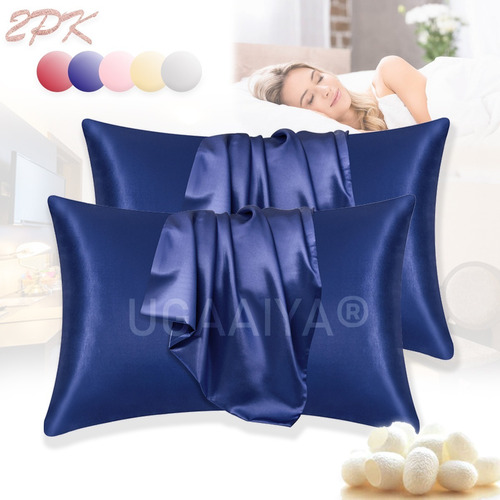 Fundas De Almohada Estándar Seda Pura Suaves Y Suaves