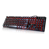 Teclado Multimedia Con Cable Usb Retroiluminado Led