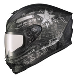 Casco Scorpion Exo Exo-r420 Full-face Lone Star Neg/pla