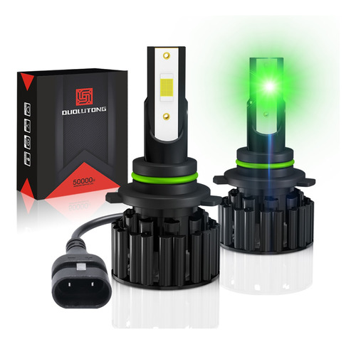 Kits De Faros Led H4 H7 H11 9005 9006 3000k Luz Verde 