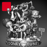 Looney Tunes Diorama Archivos Stl Para Impresión 3d