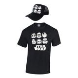 Camiseta Y Gorra Star Wars Hombre 100%algodon