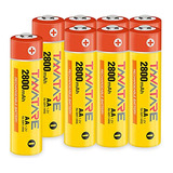 Baterías Aa Recargables (paquete De 8) 2800mah Baterí...