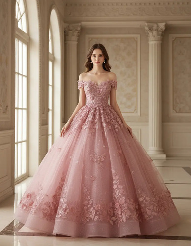 Vestido De Quinceañera Flores 3d | Prom, Boda Y Eventos Zcmg | Meses sin interés