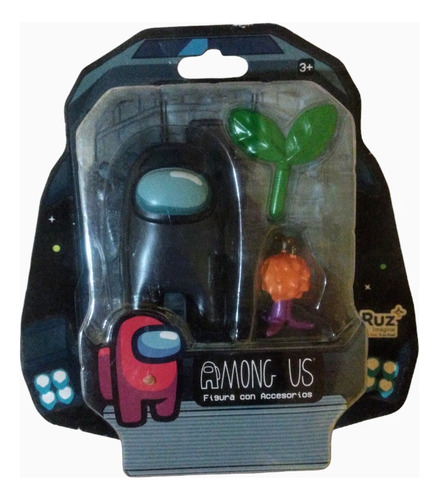  Among Us Figura Con 2 Accesorios 