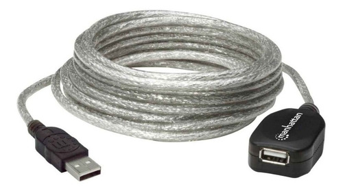 Cable Usb V2.0 Manhattan Ext Activa 4.9m 519779 /v /vc Color Plata