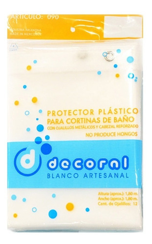 Protector De Cortina De Baño Impermeable Antihongos