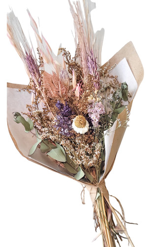 Ramito Flores Secas Tonos Violetas Decorativo Hogar 