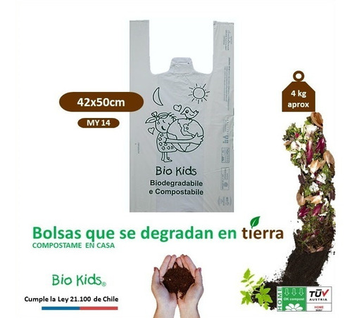 Bolsa Camiseta | Biodegradable & Compost |42x50cm | 500 Und 