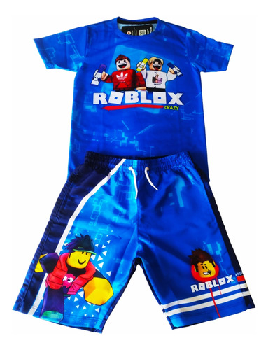 Conjunto Niño Camiseta + Pantaloneta Roblox , Envío Gratis 