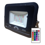 Reflector Led Rgb Para Exterior Interior 30w Colores Control