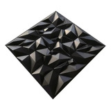 Panel Lamina 4d Pvc Pack De 10 Unid Tipo Diamante Negro