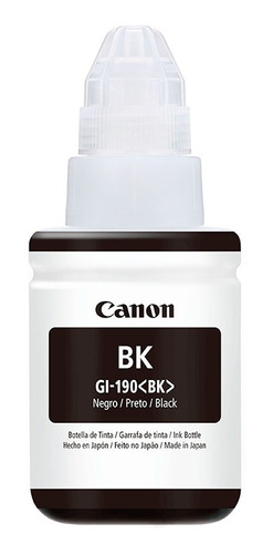 Botella De Tinta Canon  135ml Gi-190 Bk Negra