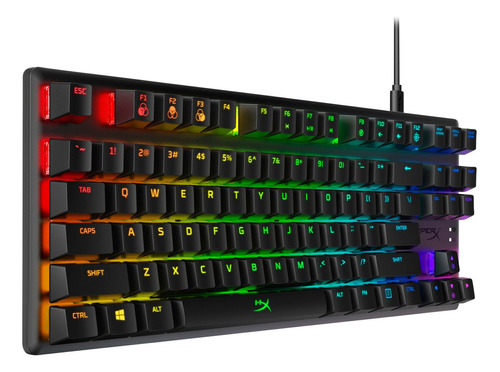 Teclado Alloy Origins Core Hyperx Ingles Hx Aqua Gaming Rgb Color Del Teclado Negro Idioma Inglés Us