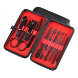 Kit Manicure Pedicure Cuidado Personal 10 Piezas + Estuche