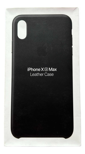 Funda Original Silicone Apple iPhone X S Max Cuero Negro