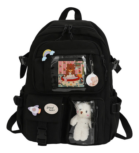 Mochila Bolsa K-pop Feminina P/ Personalizar Kawaii Coreana