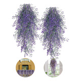 2 Pcs De Plantas Artificiales Colgante Vid De Flores 80cm