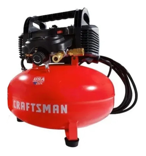 Compresor De Aire Eléctrico Portátil Craftsman Cmec3kit Monofásico 6gal 0.8hp 120v Rojo