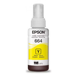 Refil Tinta Original Epson T664 Amarelo - T664320