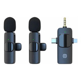 Micrófono K15 Solapa 3 En 1 Doble Compatible iPhone Y Tipo C