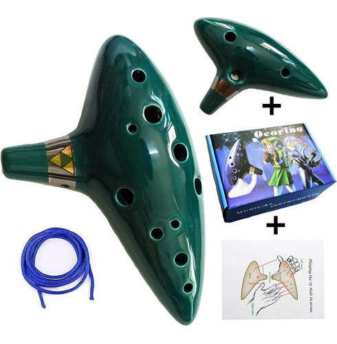 Ocarina 12 Agujeros C Legend Of Zelda Verde Unica Entrega Ya