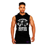 Polera Musculosa Capucha Goku Super Saiyan  Gym Grafimax