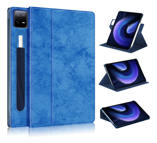 Funda Con Función Atril Azul Para Xiaomi Pad 6/6 Pro