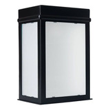 Medio Farol Aplique Exterior Negro 200 Grande Hierro Con Led