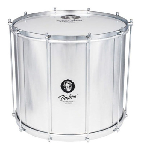 Surdo Axé 18 X40 Cm Em Alumínio Com Aro Cromado 8236 - Timbr