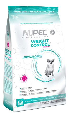 Nupec Comida Perro Control Peso Razas Pequeñas 8kg *