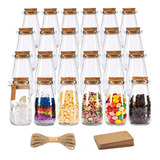 Set De 24 Frascos De Vidrio Con Tapas, 100ml Para Dulces Y D