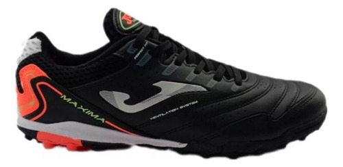 Tenis Futbol Rapido Joma Maxima 2301 Turf Negro/naranja