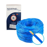 Cabo Rede Cat5e Azul Rolo 100m Utp Lan Internet Net Metros