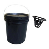 Balde 20l Tacho Negro Con Tapa Cultivo Hidroponia Resistente