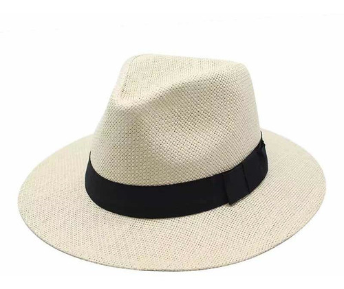 Chapeu Moda Panama Masculino Aba Grande Praia Classico