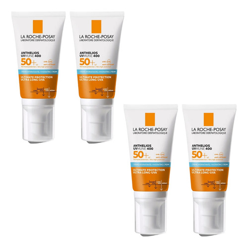 Combo X4 La Roche Posay Anthelios Mune 400 Spf50 Crema 50 Ml