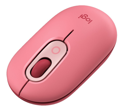 Mouses Logitech Pop Mouse, Mouse Inalámbrico Con Emojis Pers Color Rosa