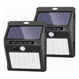 Lámpara Solar De Pared Exteriores Sensor Luz 3 Modos Led