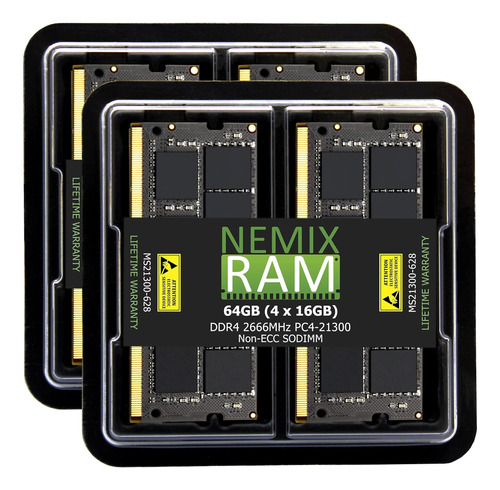 Nemix Ram Kit Actualización 64 Gb (4 X 16 Gb) Memoria Ddrmhz