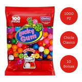 Chicle Bola P/ Maquinitas Lucky Gum Clasico 1000 Pzas 340 Gr