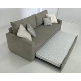 Sofa Cama Divan Sofa Chenille Placa Soft + Carro Automatico