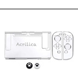Capa Proteção Acrílico Cristal Joycon Para Nintendo Switch