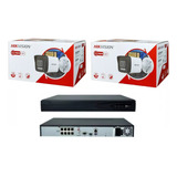 Nvr 08 Canais Hikvision Poe + 02 Cameras Ip Full