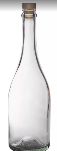Botella De Vidrio Transparente 750cc Licor Gin C/tapon X 3