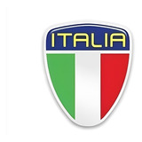 Emblema Italia Com Moldura Cromada Para Punto