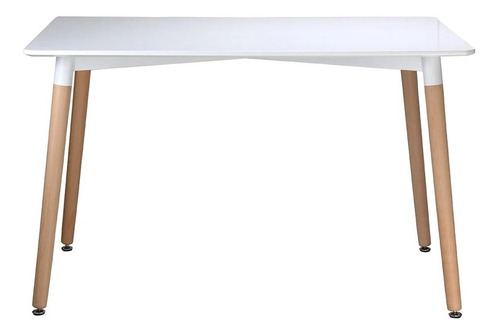 Mesa Comedor Nordica Blanca Moderna 120cm Haussman