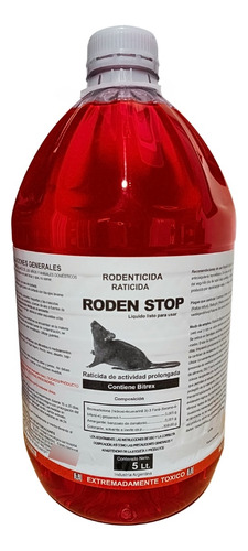 Veneno Raticida-rodenticida Monodosico Liquido X 5 Litros.