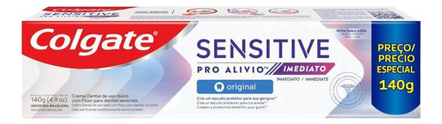 Creme Dental Para Sensibilidade Colgate Sensitive Pro Alívio Imediato Original 140g